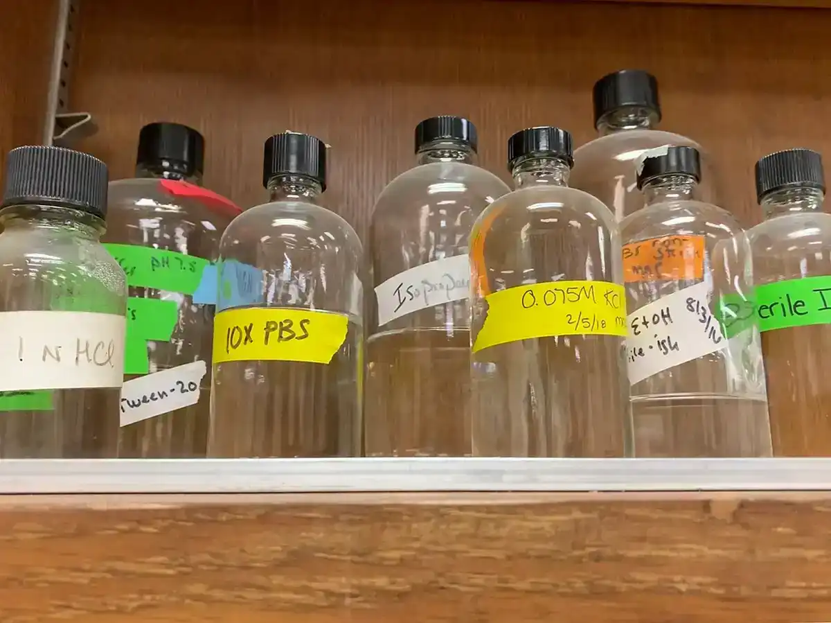 Geordnete, beschriftete Aufbewahrung